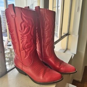 8 Soda Red Cowboy Boots